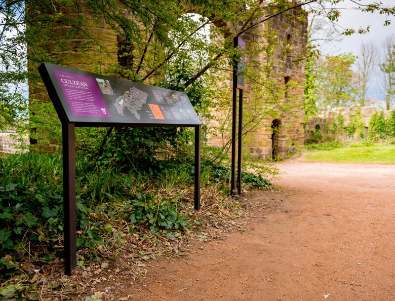 Cuzlean Castle external signage