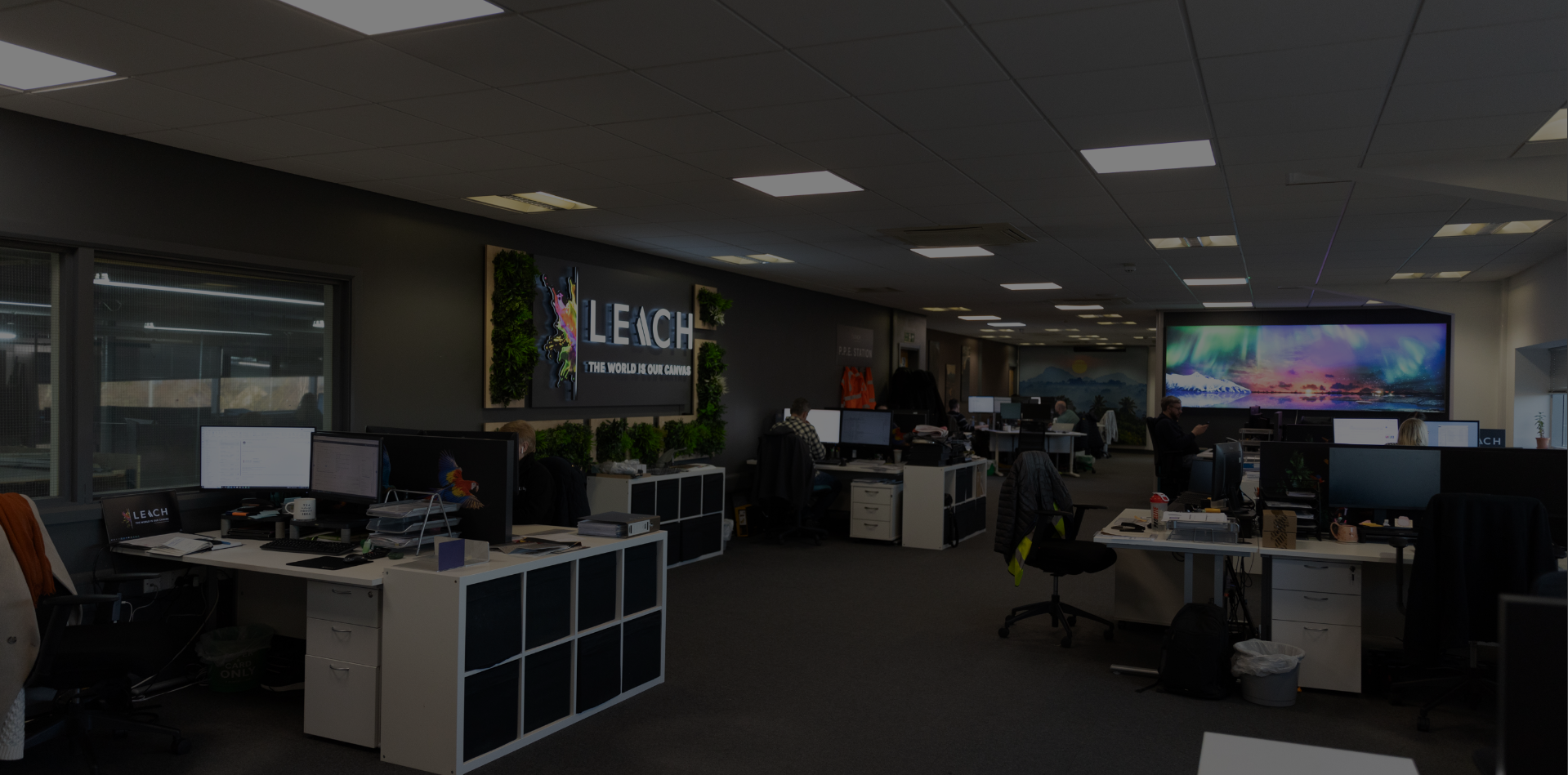Inside Leach's head office, Huddersfield, UK