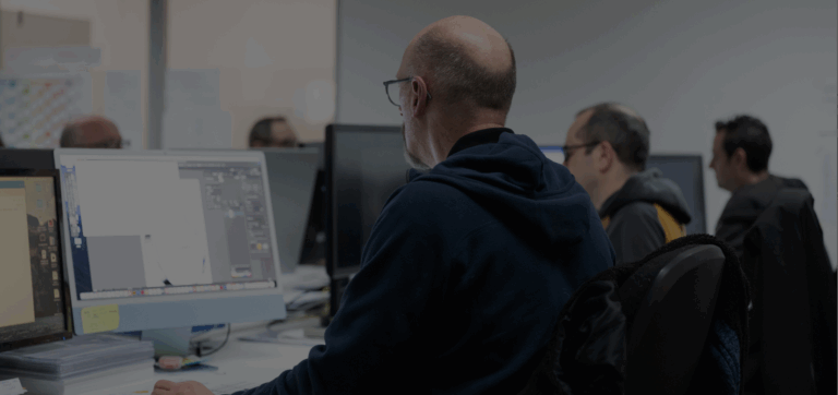 Leach employee designing
