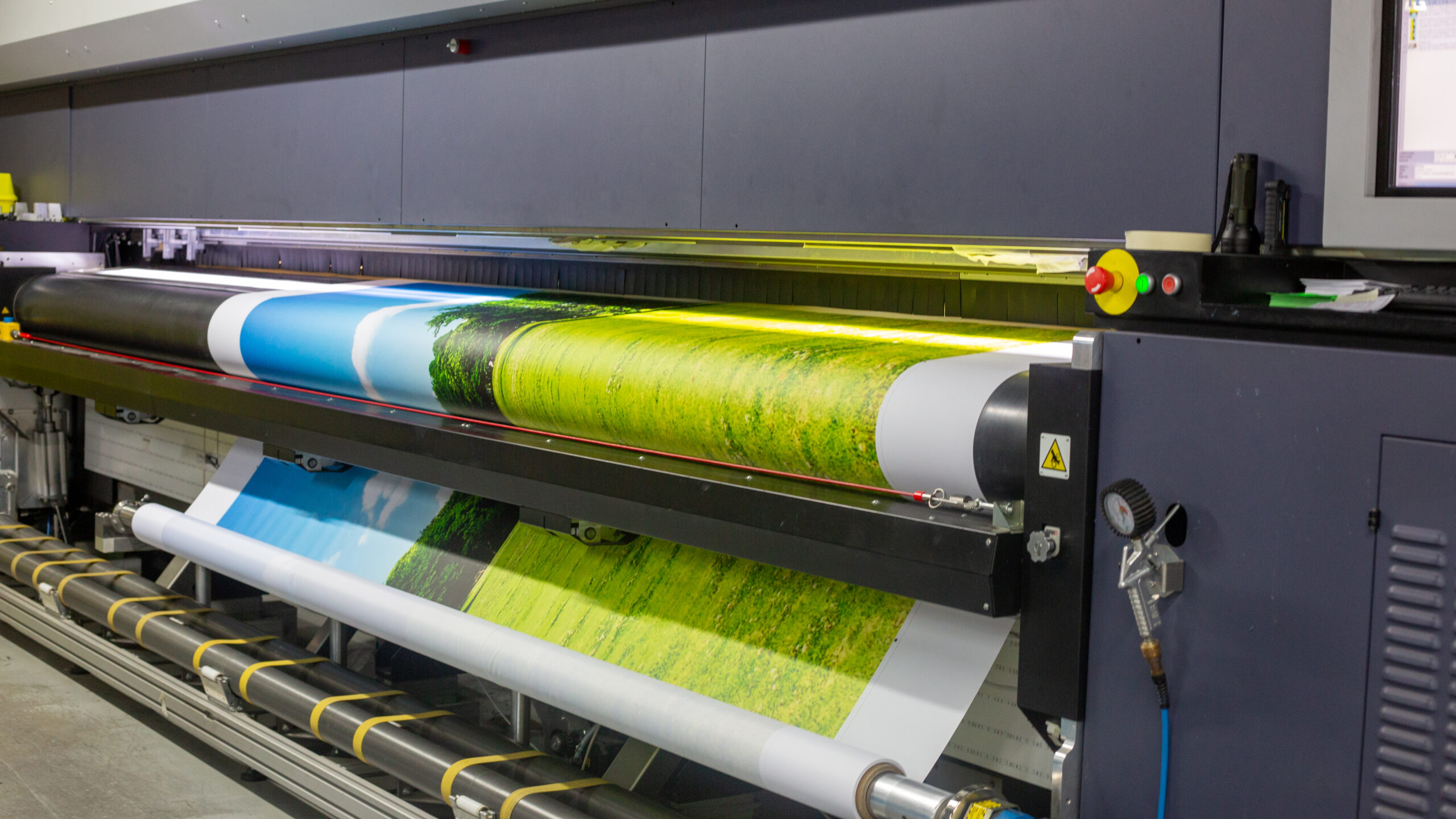 Printing one of the leach graphics featuring field in a sunny day