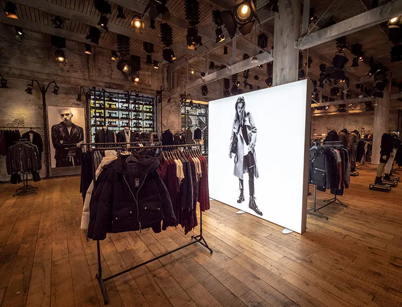 All Saints freestanding retail lightbox